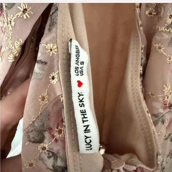 Lucy in the Sky Floral Mauve Kids Dress - Picture 4 of 4